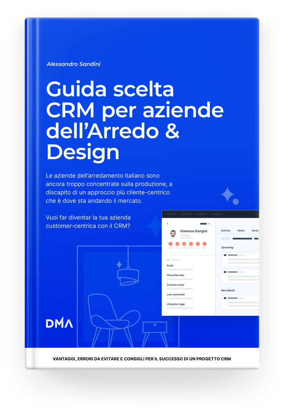 Book Mockup - Guida scelta CRM per aziende dellArredo & Design