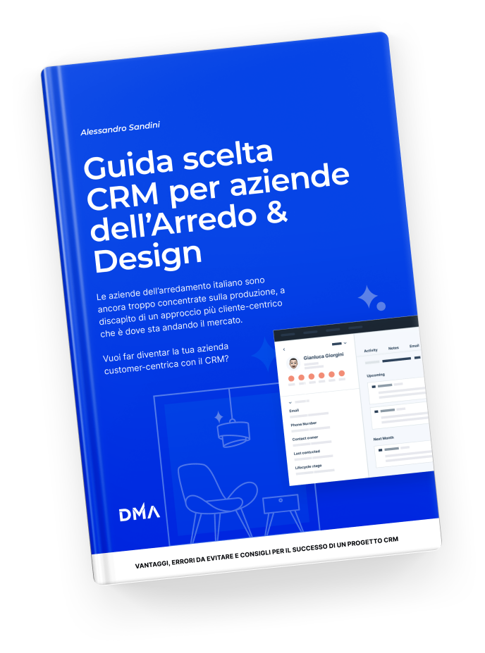 CTA - book mockup -Guida scelta CRM per aziende dellArredo & Design